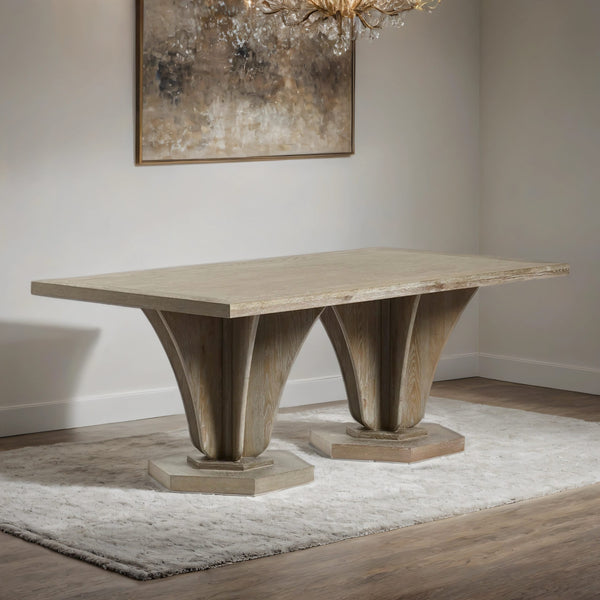 Zeitlos Solid Wood Rectangular 6 Seater Dining Table