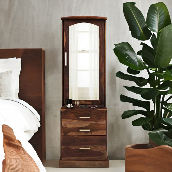 Classic Sheesham Wood Dressing Unit In Rustic Teak