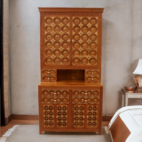 Royal Solid Wood Brass Detailed Dressing Unit