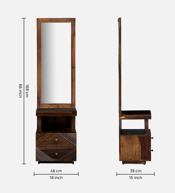 Classic Sheesham Wood Dressing Unit In Provincial Teak