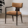 Modern Solid Wood Curved Arm Chair