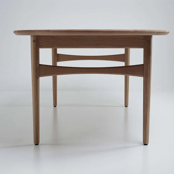 Classic Solid Wood Oval Dining Table- Natural Finish