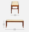 Classic Sheesham Wood Bench In Honey Oak Finish