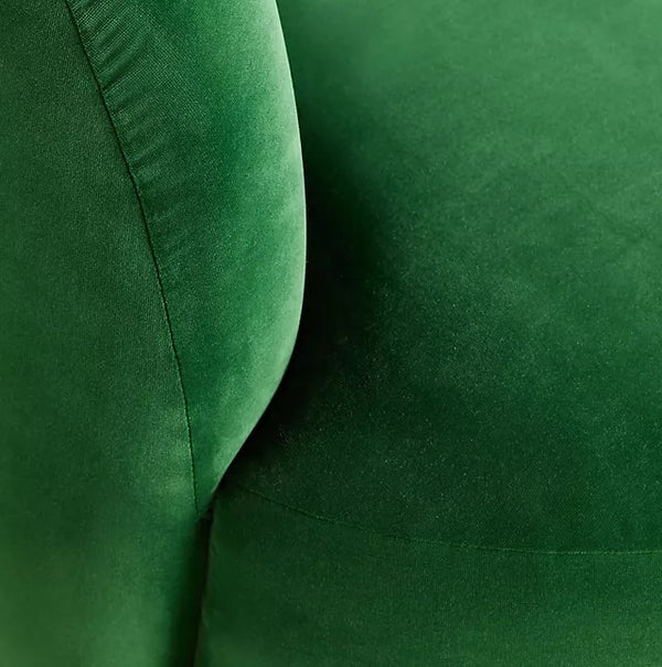 Evergreen Foresta 3 Seater Velvet Curved Sofa