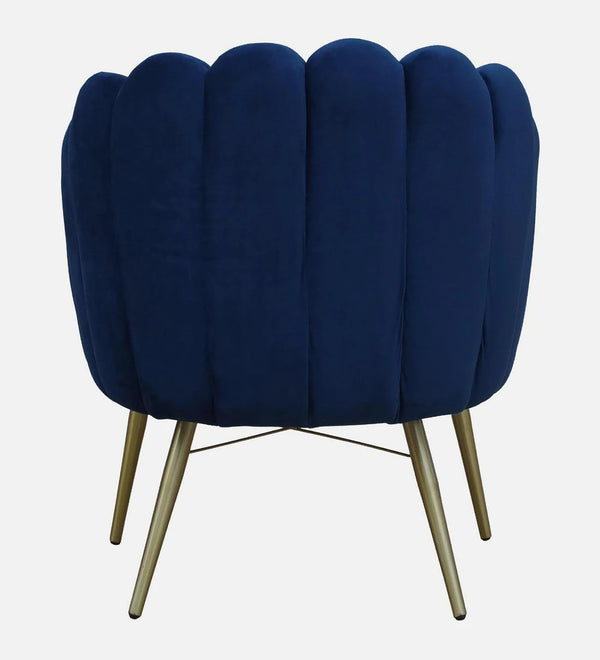 Elizabeth Premium Velvet Fabric Blue Colour Barrel Chair