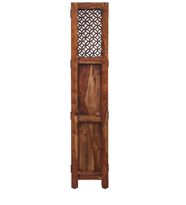 Rajasthani CarvedSheesham Wood Room Divider In Natural Finish