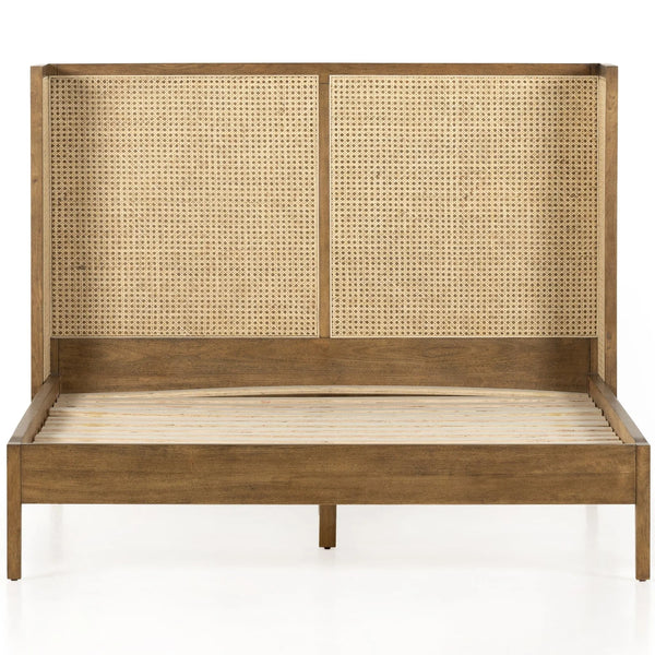 Viola Luxury Solid Wood Rattan Cane Bed - All Sizes