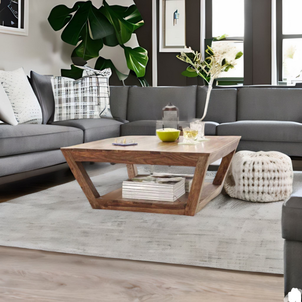 Modern Square Coffee Table - Functional and Chic Design
