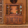 Colonial Acacia Wood Natural Finish Bar Cabinet