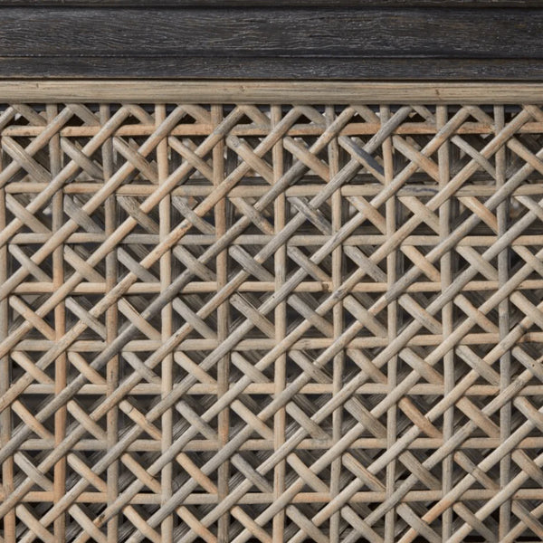 Ambre Vintage Rattan Solid Wood Bed - All Sizes