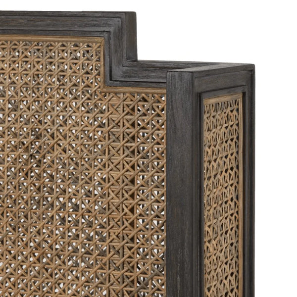 Ambre Vintage Rattan Solid Wood Bed - All Sizes