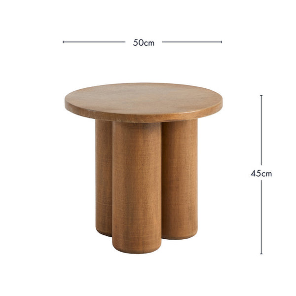 Bressay Classic Solid Wood End Table - Natural Finish