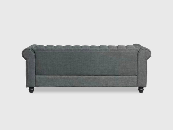 Chesterfield Classy Three Seater Sofa Dark Grey