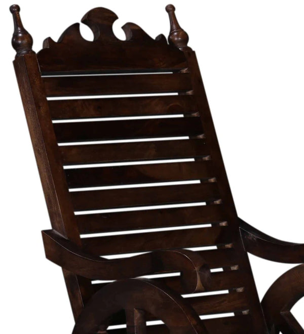Classic Sheesham Wood Rocking Chair in Provincial Teak Finish