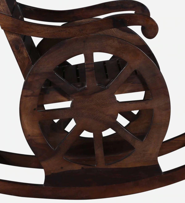 Classic Sheesham Wood Rocking Chair in Provincial Teak Finish