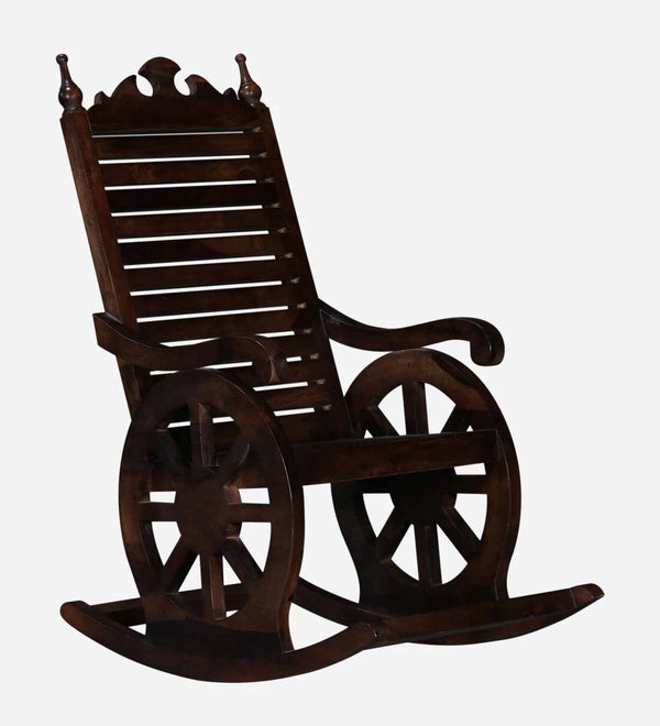 Classic Sheesham Wood Rocking Chair in Provincial Teak Finish