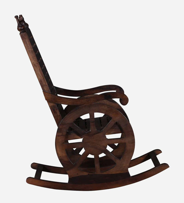Classic Sheesham Wood Rocking Chair in Provincial Teak Finish