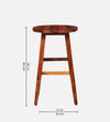 Classic Sheesham Wood Honey Oak Finish Bar Stool