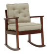 Modern Solid Wood Rocking Chair in Honey Oak Finish