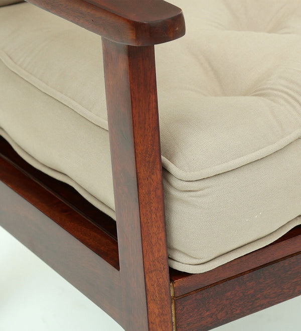 Modern Solid Wood Rocking Chair in Honey Oak Finish