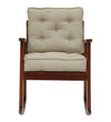Modern Solid Wood Rocking Chair in Honey Oak Finish