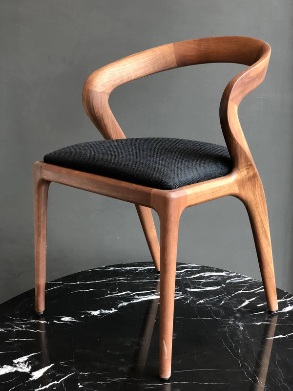 Modern Solid Wood Curved Dining Chair