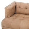 Modern 3 Seater Fabric Sofa - Brown Finish