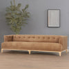 Modern 3 Seater Fabric Sofa - Brown Finish