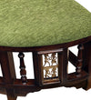 Classic Solid Sheesham Wood and Fabric Foot Stool Set of 4