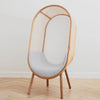 Cocoon Rattan Solid Wood Curved Wing Chair - Natural Finish