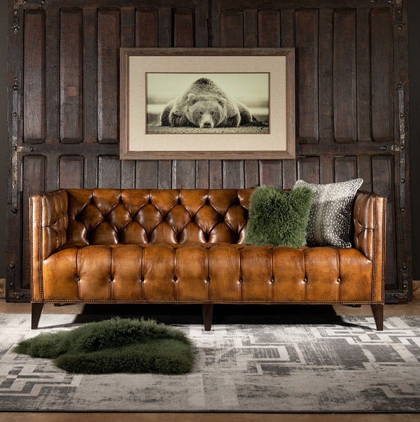 Madrid Tufted Leather Sofa