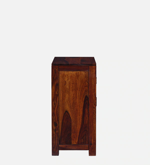 Classic Sheesham Wood Shoe Cabinet In Honey Oak Finish