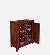 Classic Sheesham Wood Shoe Cabinet In Honey Oak Finish