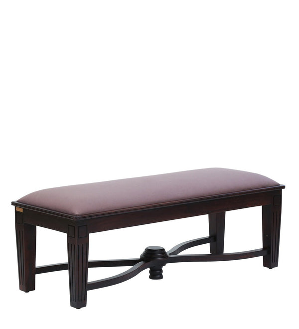 Classic Sheesham Wood Bench In Dark Mahogany Finish
