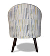 Modern Fabric Light Blue Color Barrel Chair