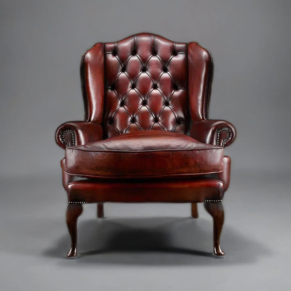 Roza Chesterfield Leather Sofa Chair