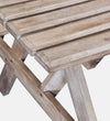 Modern Solid Mango Wood Distress Finish Patio Table Set