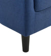 Modern Fabric Royal Blue Wooden Barrel Chair