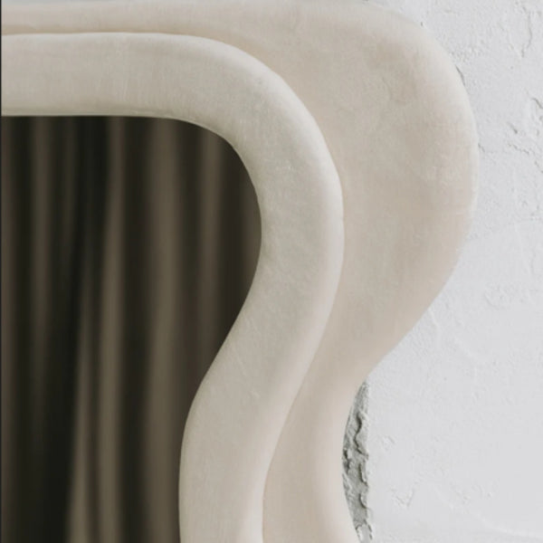 Kids White Wavy Mirror