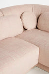 Solid Wood Modular Sofa - Light Pink