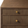 Moderna Oak Wood 7 Drawer Study Table / Brown Natural Tone