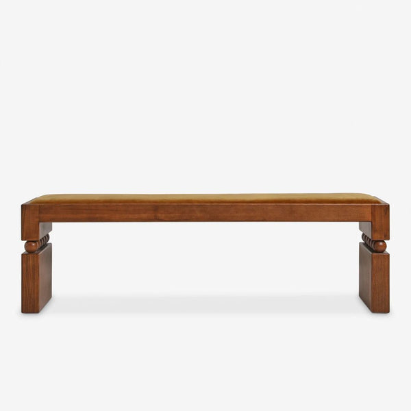 Marcel Velvet Cushioned Vintage Bench