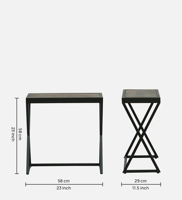 Modern Mango Wood Set of 3 Side Table