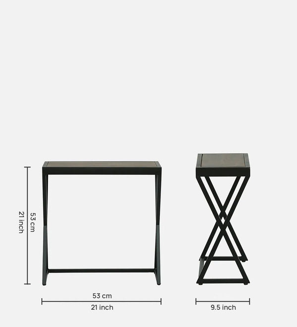 Modern Mango Wood Set of 3 Side Table