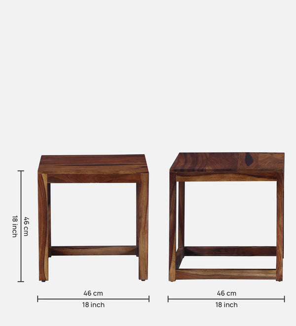 Wooden Side Table Set of 3 for a Coordinated and Functional