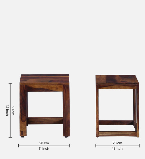 Wooden Side Table Set of 3 for a Coordinated and Functional