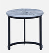 Industrial Solid Wood Set of 3 Side Table In Black Finish