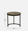 Industrial Nest of Side Tables | Dark Distressed Finish