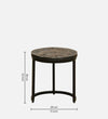 Industrial Nest of Side Tables | Dark Distressed Finish