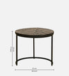 Industrial Nest of Side Tables | Dark Distressed Finish